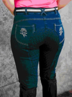 Breeches Peter Williams Denim Navy & Roses Ladies -Riding Horse Apparel Shop 20332334 1