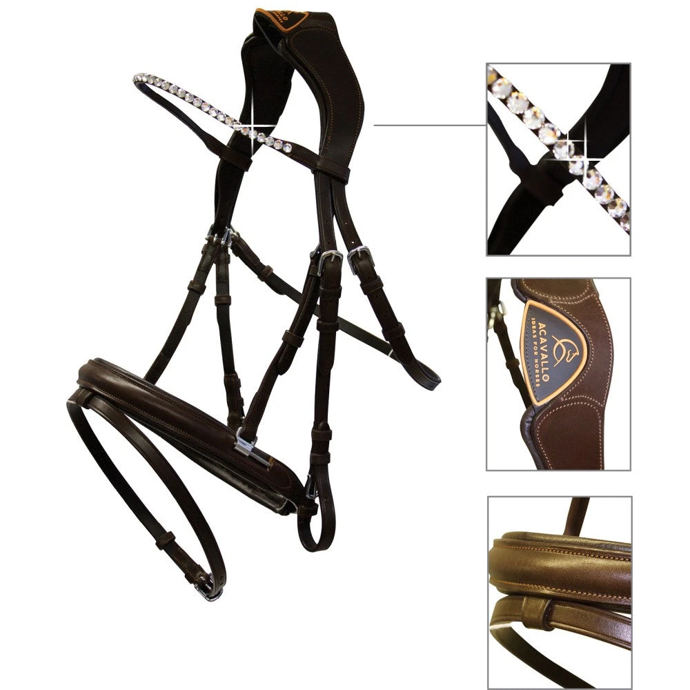 Bridle Snaffle Acavalllo Cupido Anatomic Crown Black 4 Bridle Snaffle Acavalllo Cupido Anatomic Crown Black - Image 2