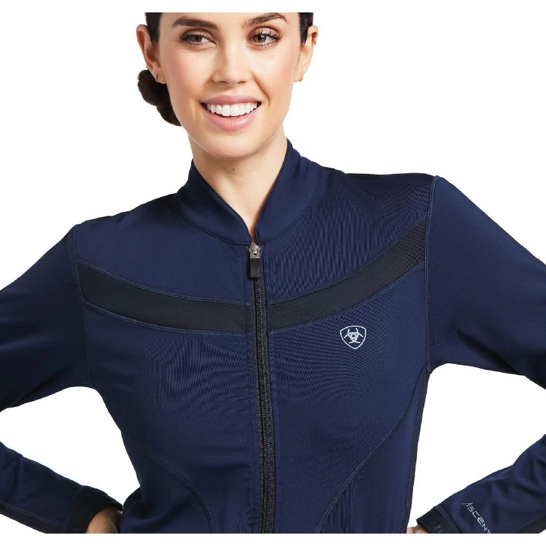 Sweatshirt Ariat Ascent Full Zip Navy Ladies 6 Sweatshirt Ariat Ascent Full Zip Navy Ladies - Image 4
