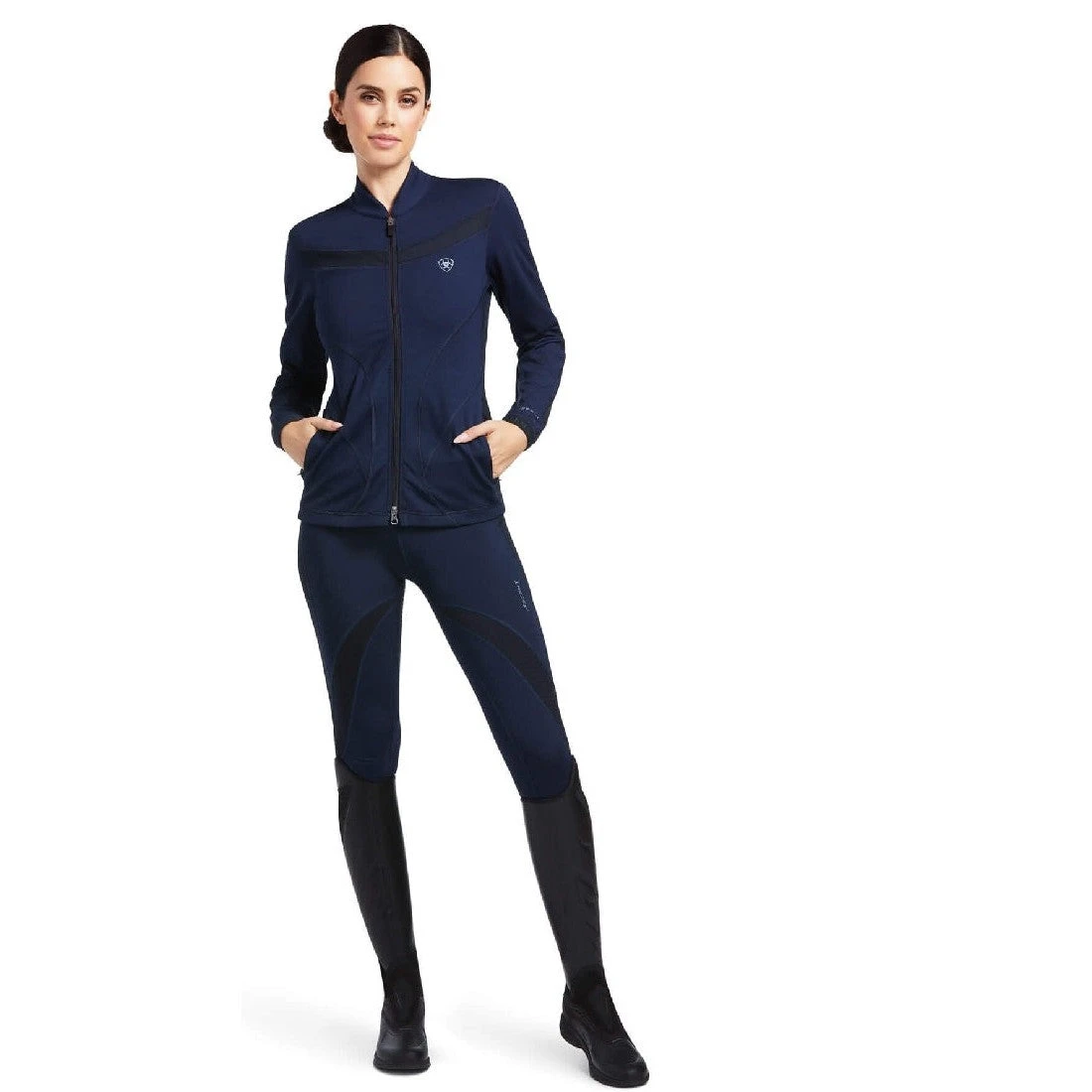 Sweatshirt Ariat Ascent Full Zip Navy Ladies 7 Sweatshirt Ariat Ascent Full Zip Navy Ladies - Image 5
