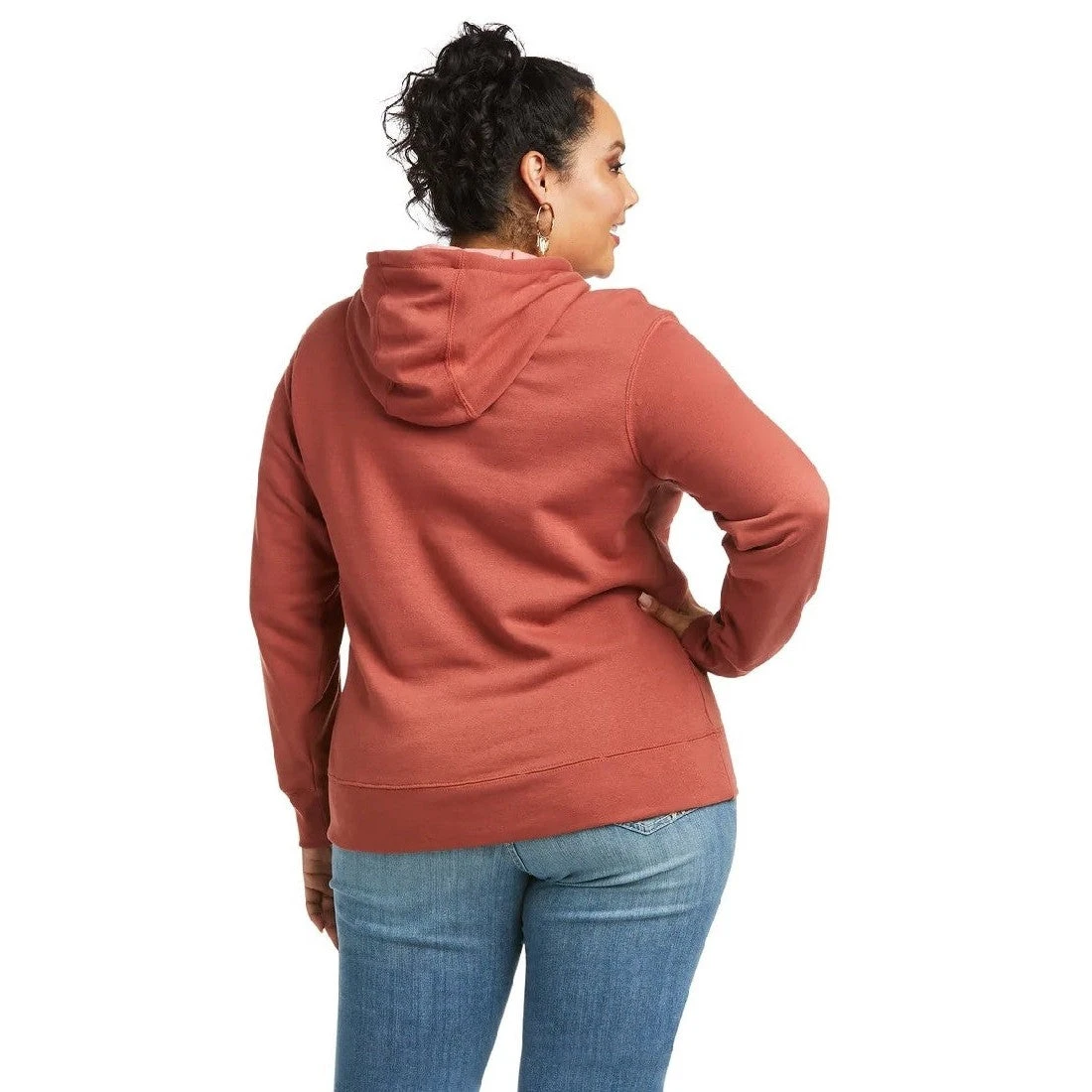 Hoodie Ariat Real Arm Logo Marsala W22 Ladies 4 Hoodie Ariat Real Arm Logo Marsala W22 Ladies - Image 2