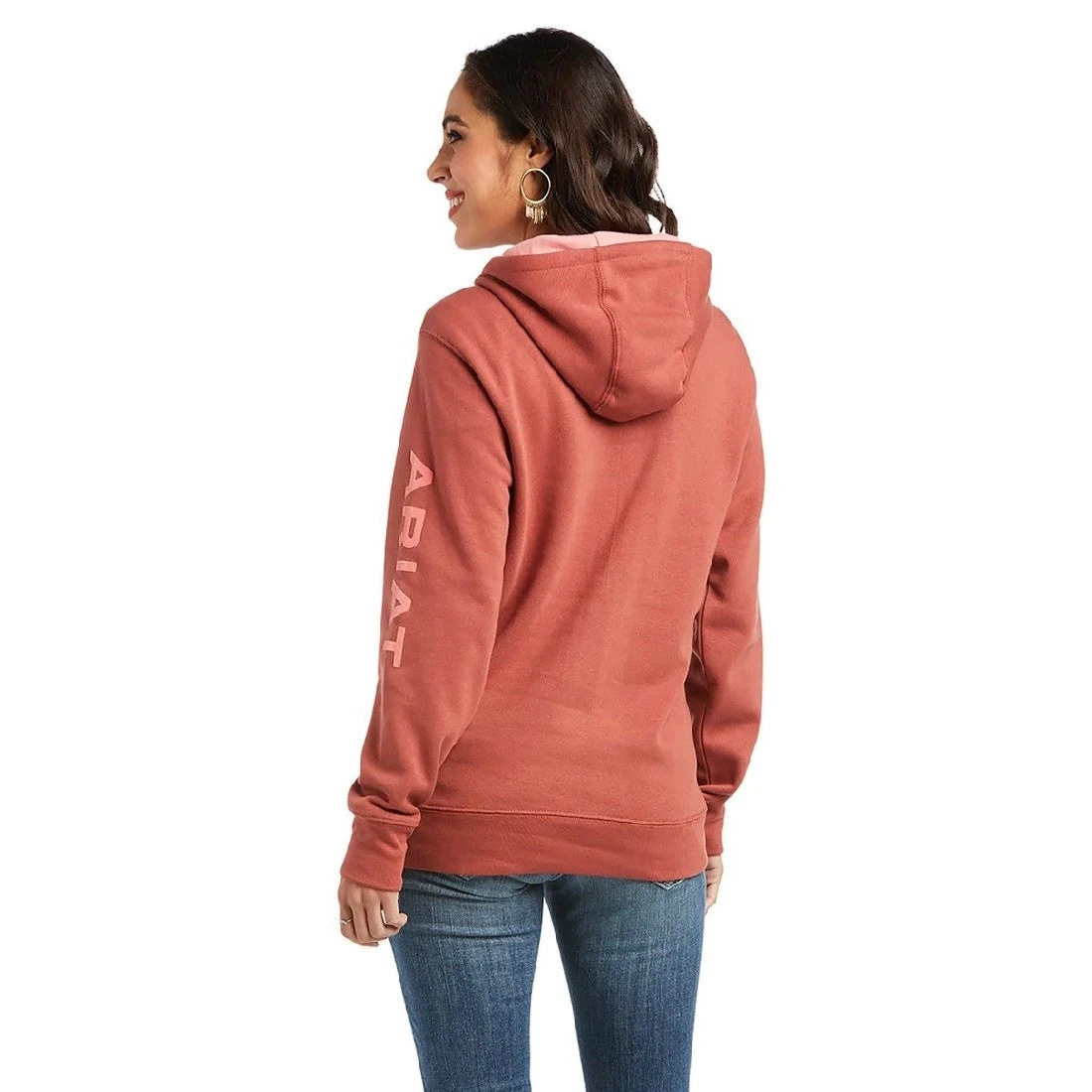 Hoodie Ariat Real Arm Logo Marsala W22 Ladies 5 Hoodie Ariat Real Arm Logo Marsala W22 Ladies - Image 3