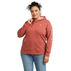 Hoodie Ariat Real Arm Logo Marsala W22 Ladies