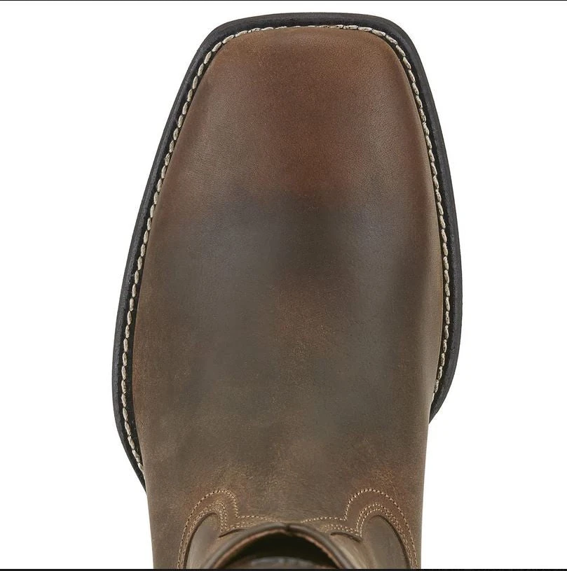 Roper Boots Ariat Heritage Wide Square Toe Brown Mens 5 Roper Boots Ariat Heritage Wide Square Toe Brown Mens - Image 3