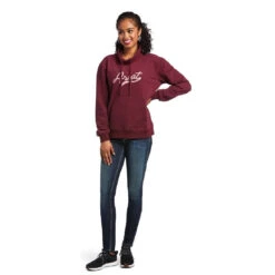 Sweatshirt Ariat Real Logo High Neck Heather Zinfandel Sp22 Ladies 11 Sweatshirt Ariat Real Logo High Neck Heather Zinfandel Sp22 Ladies -Riding Horse Apparel Shop Ariat Sweatshirt Real Logo High Neck Heather Zinfandel Sp22 Ladies 4