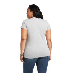 Tee Shirt Ariat Real Logo Script Classic Fit Heather Grey Sp22 Ladies -Riding Horse Apparel Shop Ariat Tee Real Logo Script Classic Fit Heather Grey Sp22 Ladies 6