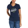 Ariat Tee Shirt Authentic Logo Short Sleeve S21 Navy Ladies -Riding Horse Apparel Shop Ariat Tee Shirt Authentic Logo Short Sleeve S21 Navy Ladies