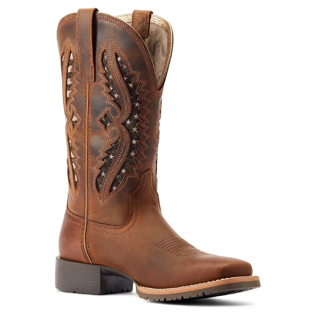 Western Boots Ariat Hybrid Rancher Venttek 360 Distressed Tan Ladies 8 Western Boots Ariat Hybrid Rancher Venttek 360 Distressed Tan Ladies - Image 6