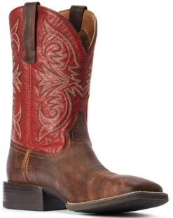 Western Boots Ariat Sport Pardner Matte Sp22 Rebel Brown & Blood Red Mens -Riding Horse Apparel Shop Ariat Western Boots Sport Pardner Matte Sp22 Rebel Brown Blood Red Mens 3