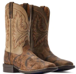 Ariat Men's Wilder Antique Grey & Brown Bomber Western Boots -Riding Horse Apparel Shop Ariat Western Boots Wilder Antique Grey Brown Bomber Mens 3