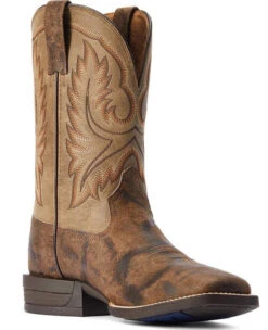 Ariat Men's Wilder Antique Grey & Brown Bomber Western Boots -Riding Horse Apparel Shop Ariat Western Boots Wilder Antique Grey Brown Bomber Mens 4