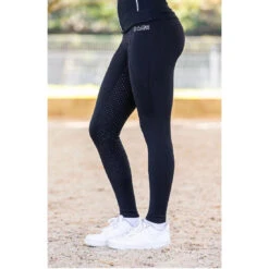 Black Thermo Fit Winter Performance Riding Tights For Equestrian Use 24 Black Thermo Fit Winter Performance Riding Tights For Equestrian Use -Riding Horse Apparel Shop Bare Equestrian Thermo Fit Winter Performance Riding Tights Black 3