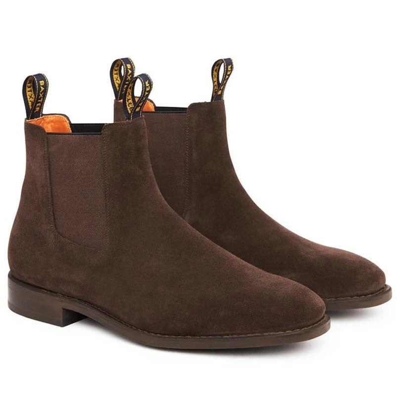 Boots Dress Baxter Goulburn Suede Chocolate Mens 3 Boots Dress Baxter Goulburn Suede Chocolate Mens
