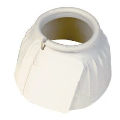 White Ribbed Velcro Bell Boots