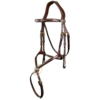 Dy'on D Collection - Figure 8 Noseband Bridle Brown -Riding Horse Apparel Shop DYAAACBR