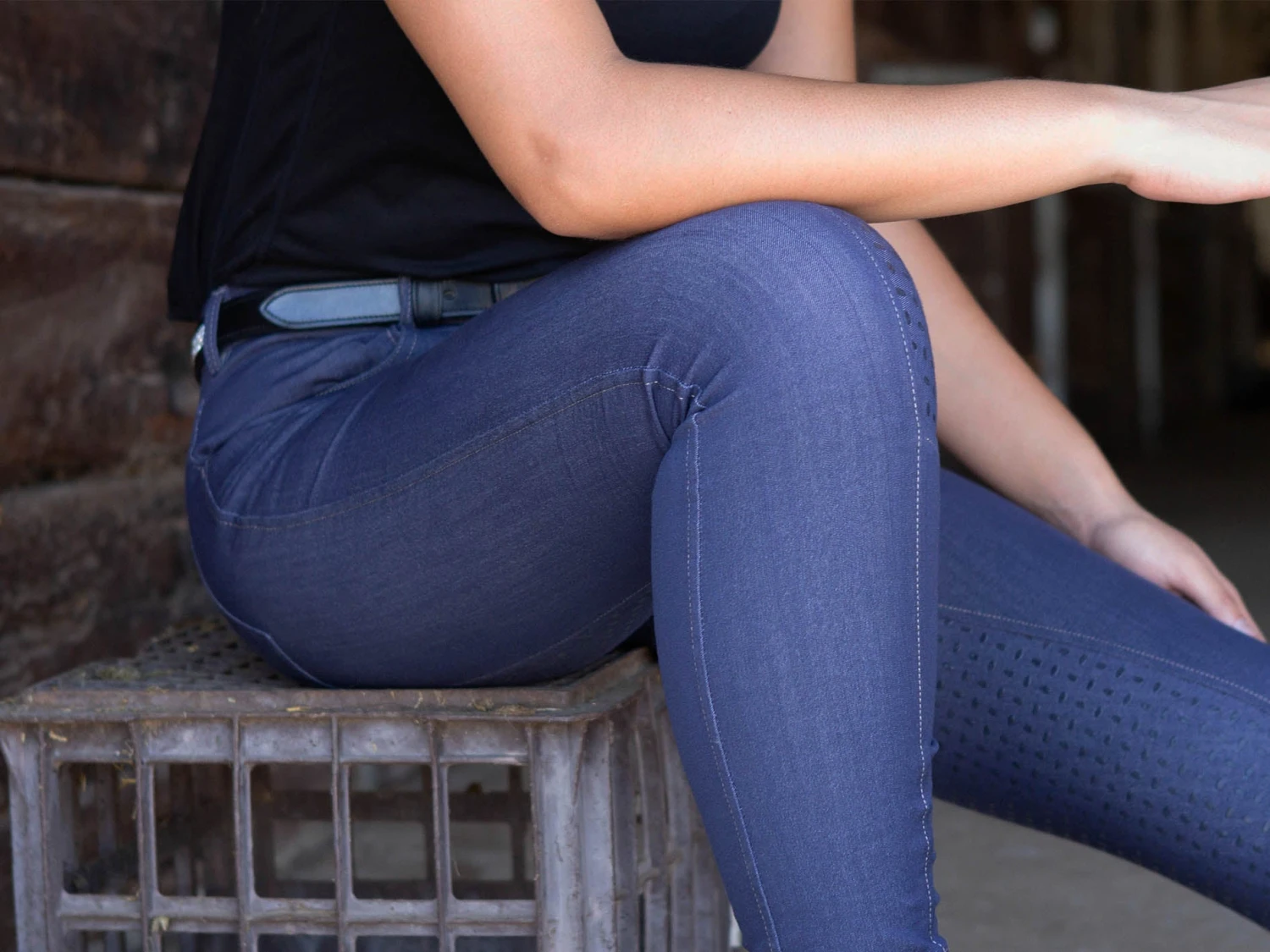 Denim Jodhpurs With Silicone Seat Classic Jeans Pockets 8 Denim Jodhpurs With Silicone Seat Classic Jeans Pockets - Image 6