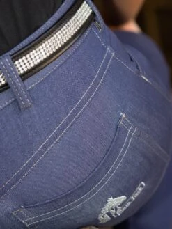 Denim Jodhpurs With Silicone Seat Classic Jeans Pockets 16 Denim Jodhpurs With Silicone Seat Classic Jeans Pockets -Riding Horse Apparel Shop Denim jodhpurs close up 22542d51 1b20 415d a49e ecde6510e7e8