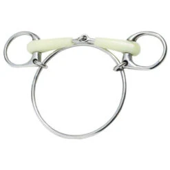 Dexter Snaffle Bit Large Ring White 12.5cm 5.0"