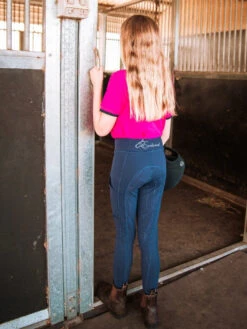 Child's Navy Lexington Tights In Earlwood -Riding Horse Apparel Shop Earlwood Lexington Tights Navy Childs 6