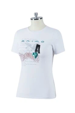 Animo FULVIA Ladies T-Shirt -Riding Horse Apparel Shop FULVIA22T 02Bianco