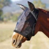 Flyveils By Design Fur Edge Fly Mask Black -Riding Horse Apparel Shop Flyveils By Design Fur Edge Fly Mask Black