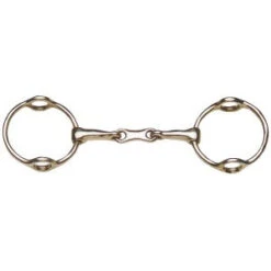 Gag Snaffle 75mm Rings French Mouth Stainless Steel 12.5cm 5.0"