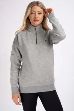 Mochara Half Zip Sweatshirt -Riding Horse Apparel Shop Heatherhalfzipmain 1000x 42cf3576 dbc9 4027 8968 b60851a83171