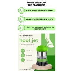 Pre-Order: Hoof Care - The Hoof Jet: Sturdy Cleaning Brush With Soap -Riding Horse Apparel Shop HoofJetbrush