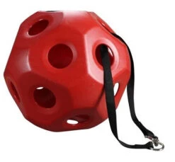 Horse Ball Slow Feed Red Horsemaster -Riding Horse Apparel Shop Horsemaster Slow Feed Ball Red 3