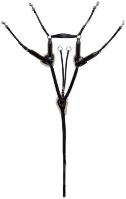 Breastplate 5 Point Leather Jeremy & Lord Black