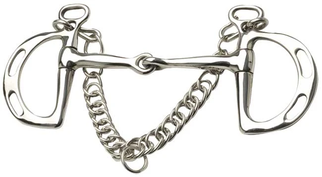 Kimblewick Bit Slotted Cheeks Jointed Mouth Stainless Steel 3 Kimblewick Bit Slotted Cheeks Jointed Mouth Stainless Steel