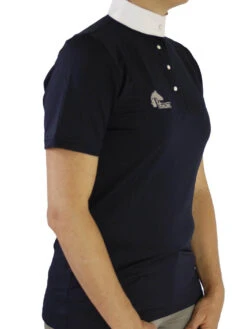 Ladies Cool Show Shirt - Navy & White -Riding Horse Apparel Shop Navysummershowtop 4d958179 f2d8 40cb 971a bbd7ca8acbb8