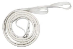 Reins Rubber Grip Pvc Loop End Epsom White & White