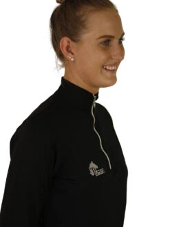 Ladies Cool Summer Riding Tops In Black- Long Sleeve -Riding Horse Apparel Shop Shoulderscloseupofblacklongsleeveridingtop 0065c392 f678 4abc 901d 9b2685682cfa
