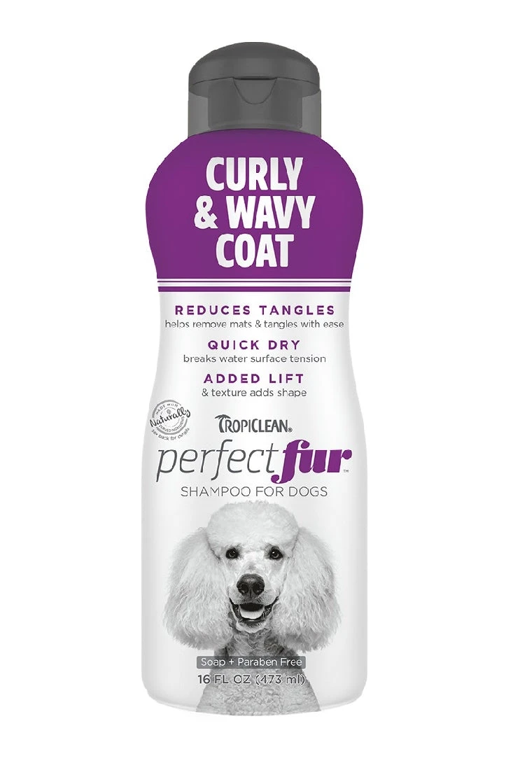 Tropiclean Perfect Fur Curly & Wavy Coat Shampoo 473ml 3 Tropiclean Perfect Fur Curly & Wavy Coat Shampoo 473ml