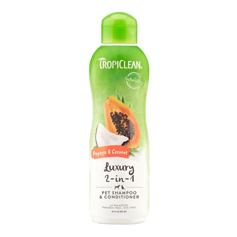Tropiclean Shampoo Papaya & Coconut 592ml 3 Tropiclean Shampoo Papaya & Coconut 592ml