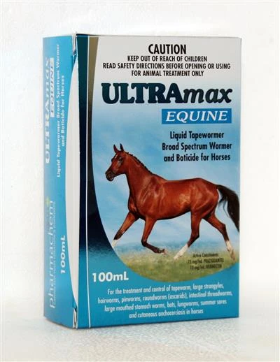 Ultramax Liquid Wormer & Boticide & Tapeworm 100ml Pharmachem 3 Ultramax Liquid Wormer & Boticide & Tapeworm 100ml Pharmachem