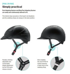 Helmet Uvex Onyxx Matt Black 49cm-54cm -Riding Horse Apparel Shop Uvex Helmet Onyxx Matt Black 49cm 54cm 6