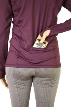 Long Sleeve Base Layer Tops In Wine - Final Run Outlast Sizes 14 Long Sleeve Base Layer Tops In Wine - Final Run Outlast Sizes -Riding Horse Apparel Shop Winebaselayerridingtopbackphonepocket 1a6575f3 307f 4331 b1fd 8f5404830976