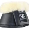 Black Pro Sheepskin Collar Bell Boot -Riding Horse Apparel Shop Woof Overreach Pro Boots Sheepskin Collar Black
