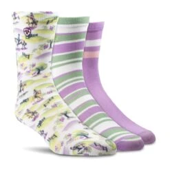 Ariat Crew Socks 3 Pack -Riding Horse Apparel Shop ariat crew socks 3 pack trailrace equestrian outfitters 5