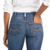Ariat Women's Real Mid Rise Stackable Straight Leg Jean -Riding Horse Apparel Shop ariat womens real mid rise stackable straight leg jean trailrace equestrian outfitters
