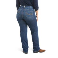 Ariat Women's Real Mid Rise Stackable Straight Leg Jean -Riding Horse Apparel Shop ariat womens real mid rise stackable straight leg jean trailrace equestrian outfitters 5