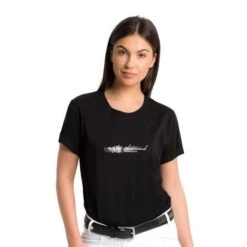 Aztec Diamond Scribble Print T-Shirt -Riding Horse Apparel Shop aztec diamond scribble print t shirt trailrace equestrian outfitters 3