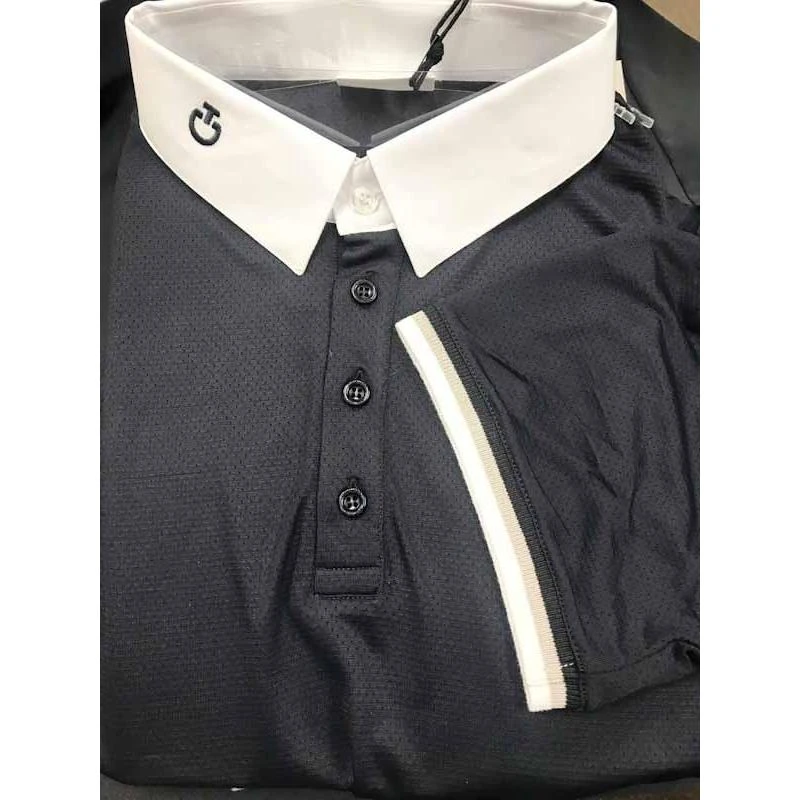 Cavalleria Toscana Men's 3 Stripe Comp Polo 4 Cavalleria Toscana Men's 3 Stripe Comp Polo - Image 2