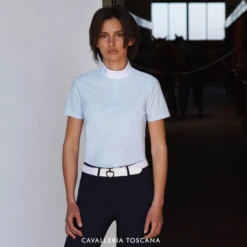 Cavalleria Toscana Square Perforated Zip Polo