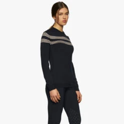 Cavalleria Toscana Striped Merino Crew Knit 15 Cavalleria Toscana Striped Merino Crew Knit -Riding Horse Apparel Shop cavalleria toscana striped merino crew knit trailrace equestrian outfitters 6