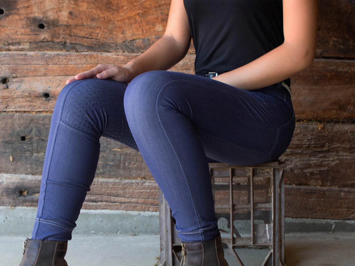 Denim Jodhpurs With Silicone Seat Classic Jeans Pockets 7 Denim Jodhpurs With Silicone Seat Classic Jeans Pockets - Image 5