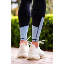 BARE Equestrian Performance Riding Tights In Ice Blue -Riding Horse Apparel Shop ice blue bare equestrian performance riding tights southern sport horses 7