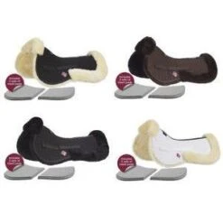 LeMieux Pro-Sorb Lambskin 2 Pocket Half Pad -Riding Horse Apparel Shop lemieux pro sorb lambskin 2 pocket half pad southern sport horses 4